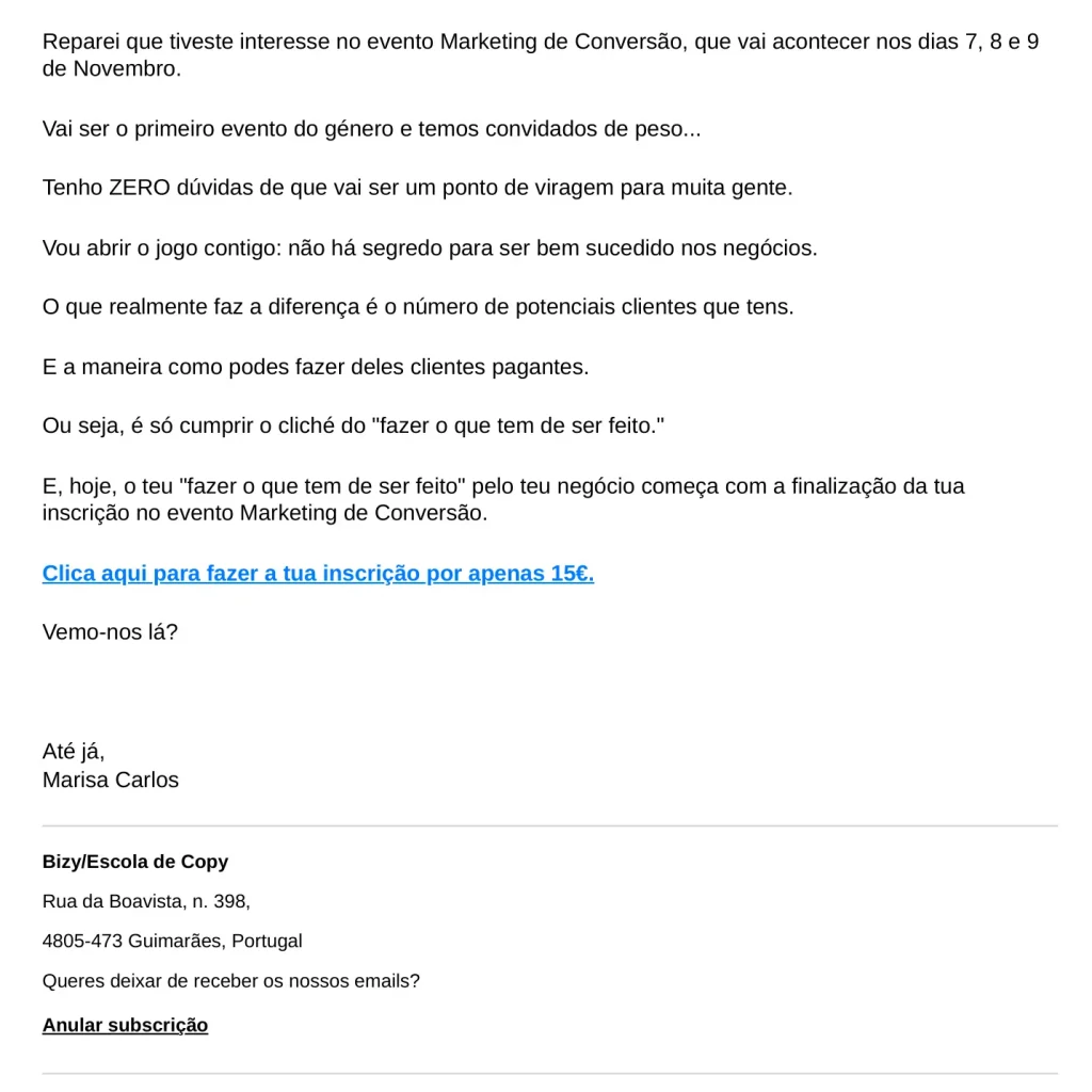 exemplo carrinho abandonado infoprodutos
